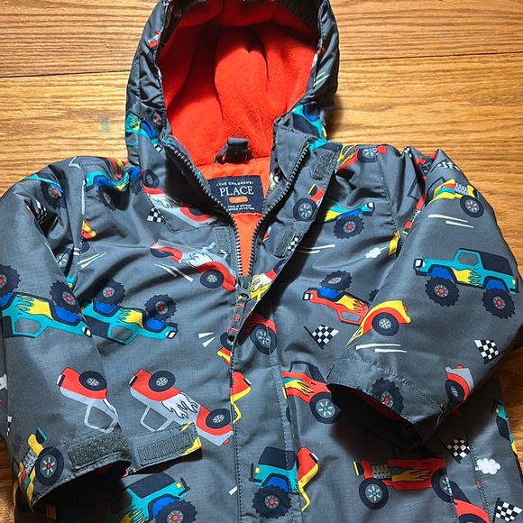 Kids' Gray Snow Pant Snow Overall Bibs Winter Jacket(s) Car Print 4T - Picture 8 of 14